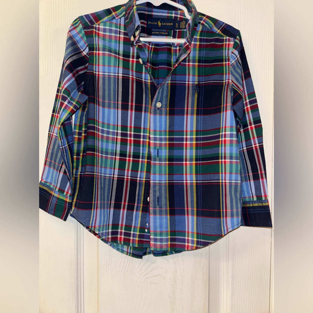 Ralph Lauren Colorful Plaid Shirt Boys Sz 3t